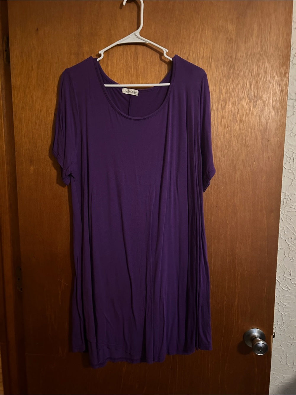 Relaxed Scoop Neck Tunic in Deep Purple